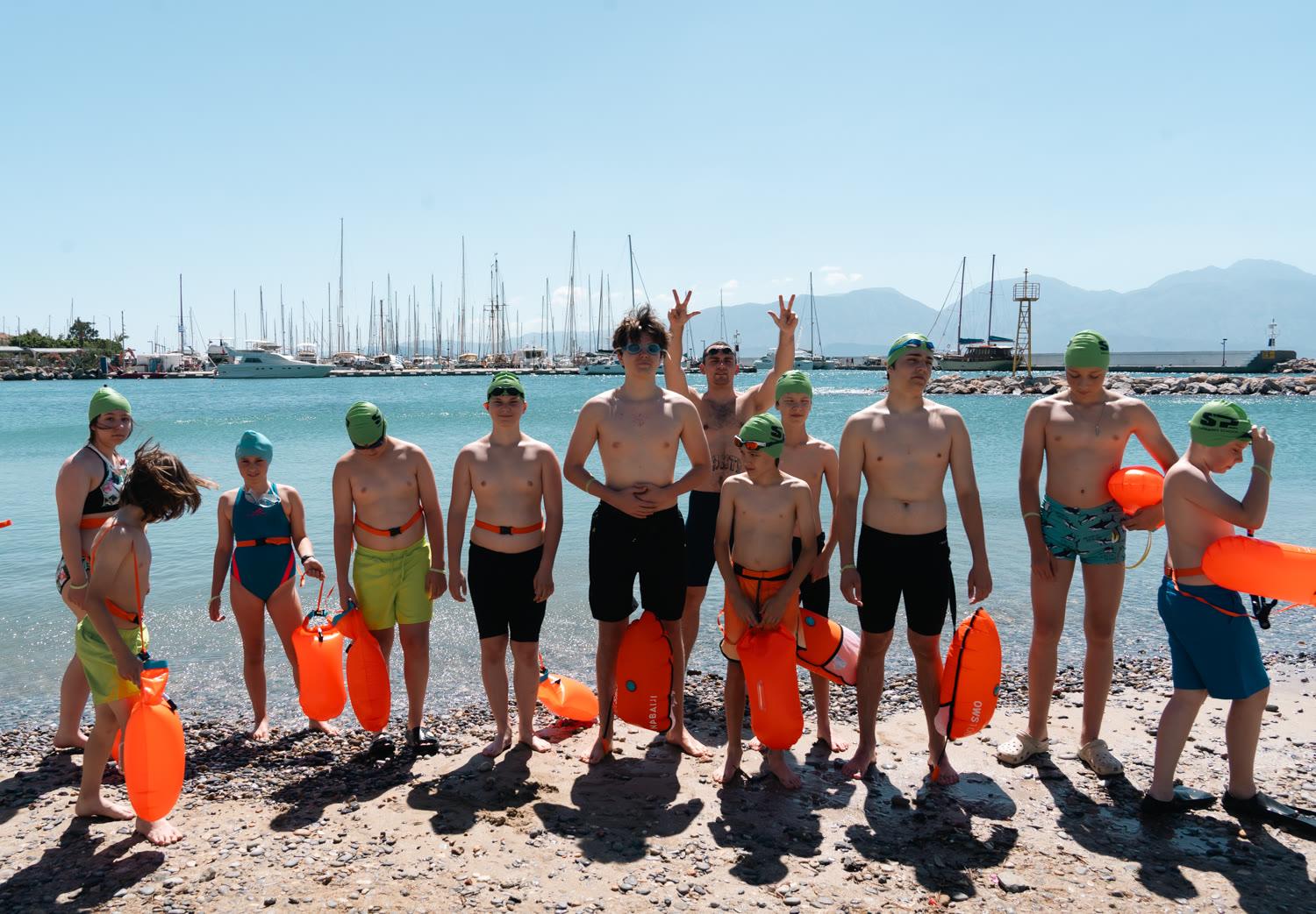 Campers on the beach in Crete