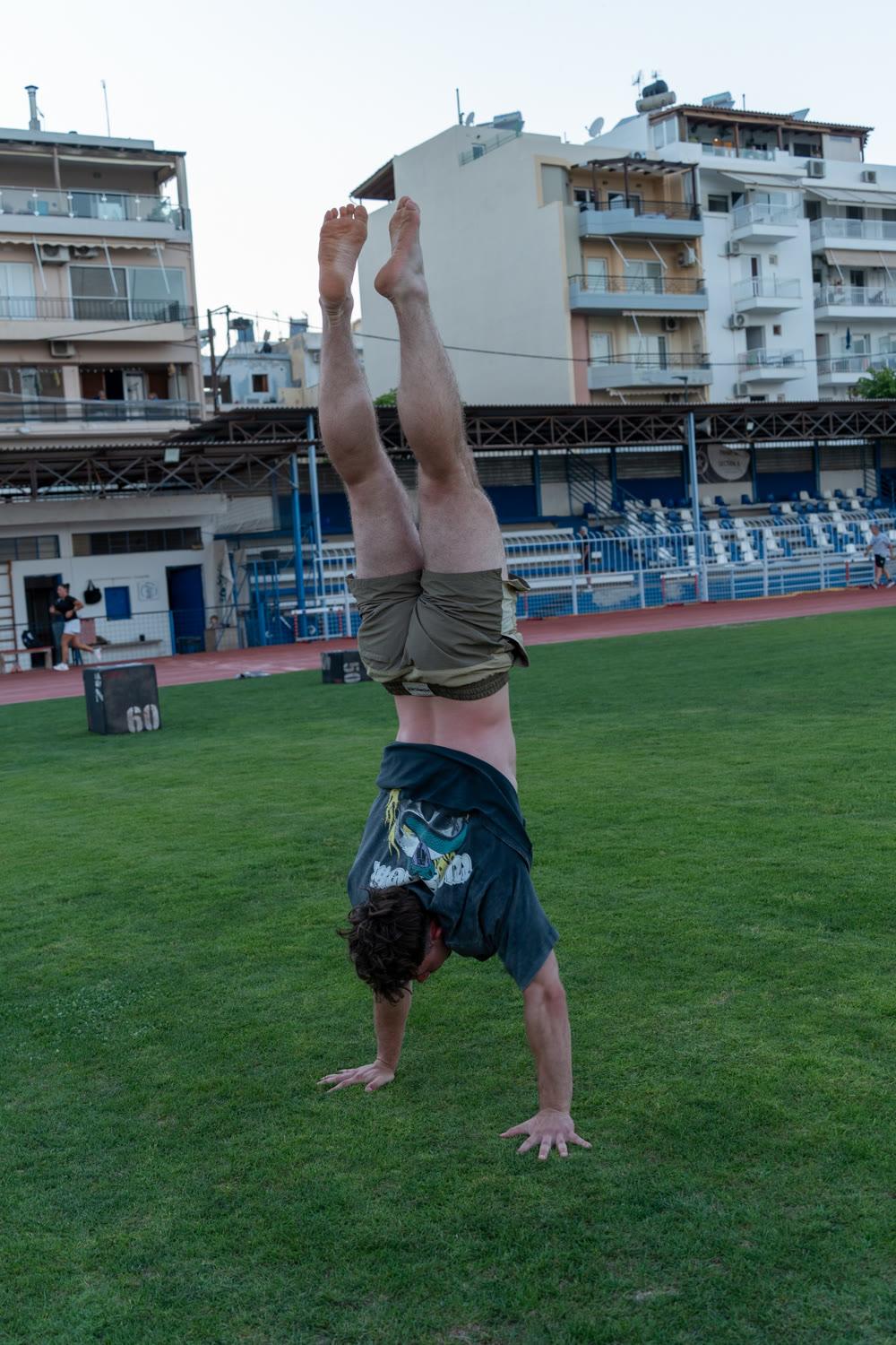 Dryland conditioning at the Crete camp