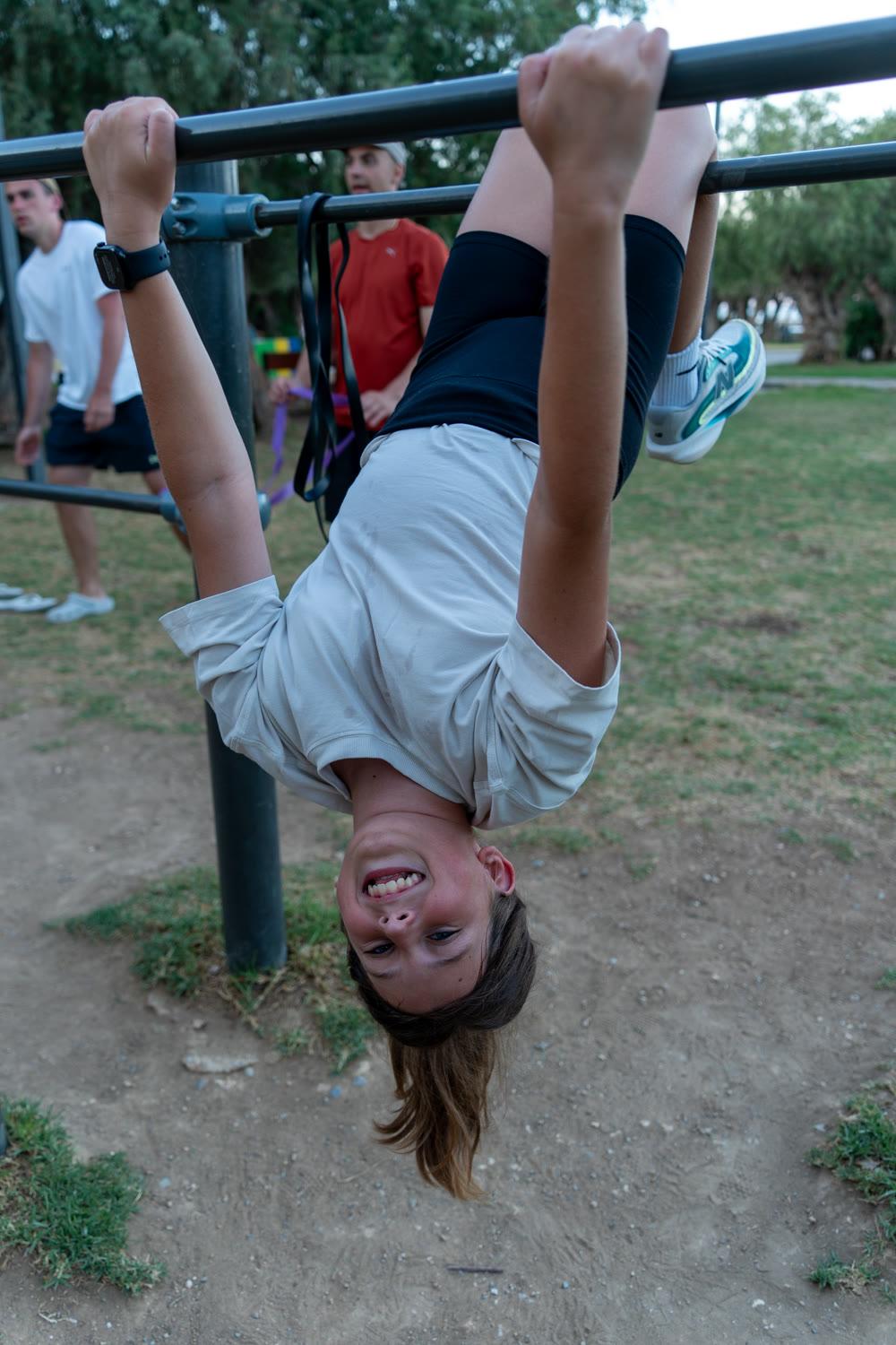 Dryland conditioning at the Crete camp