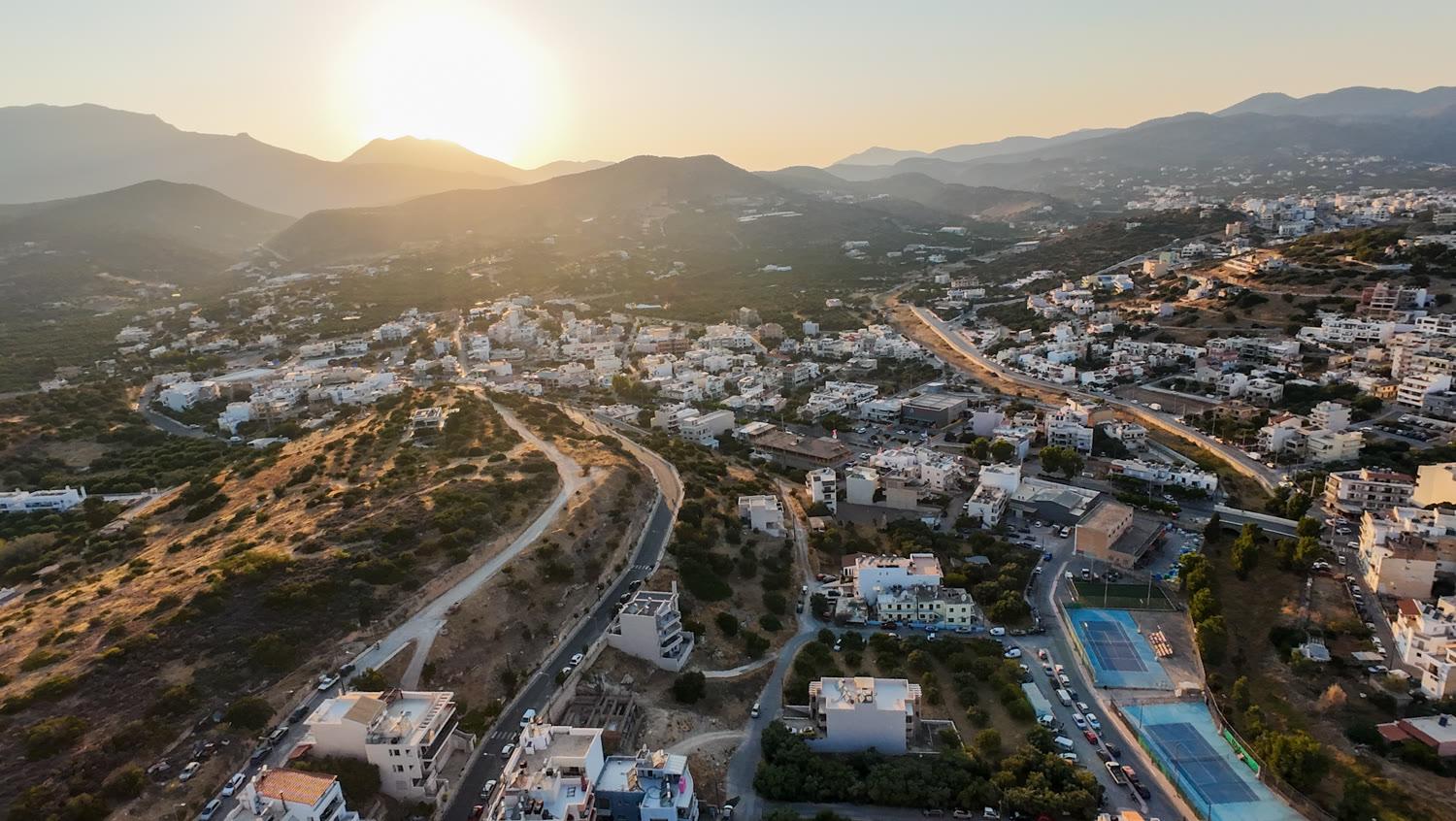 The Cretan coast from the drone during the camp